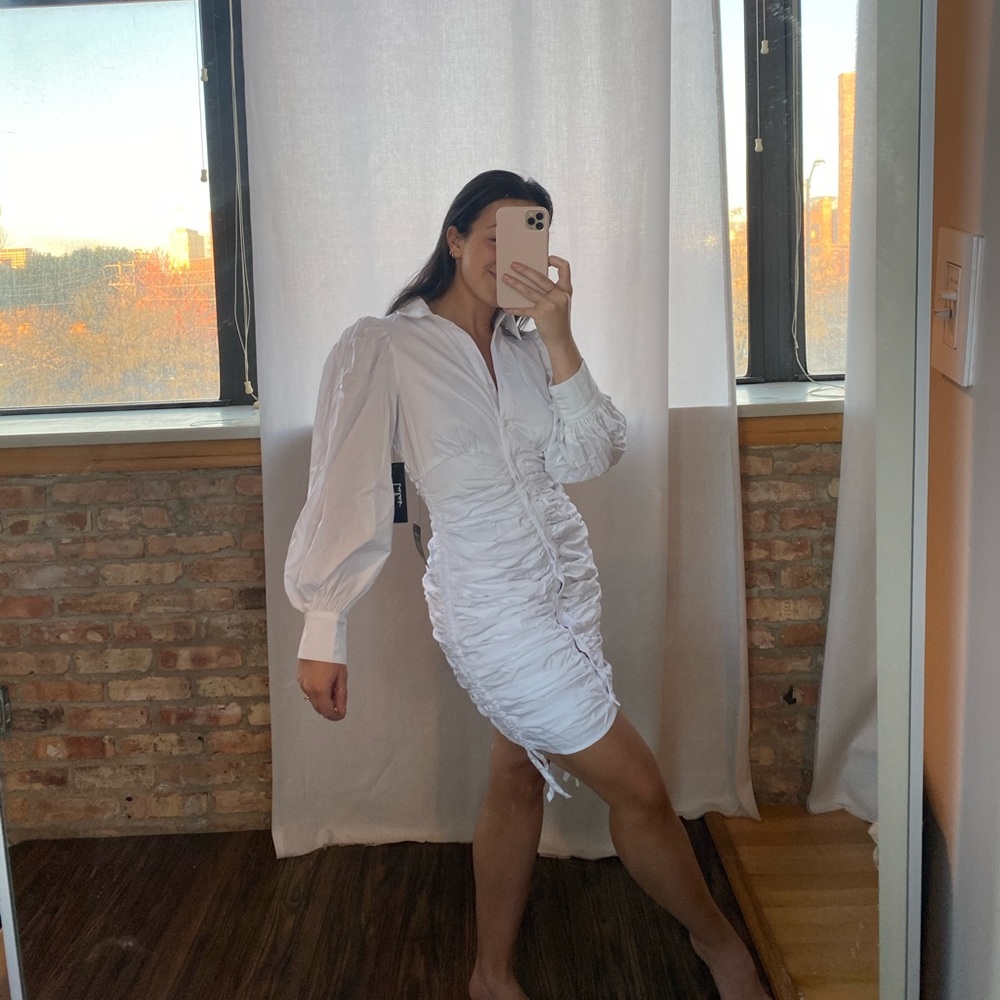 White ruffled dress